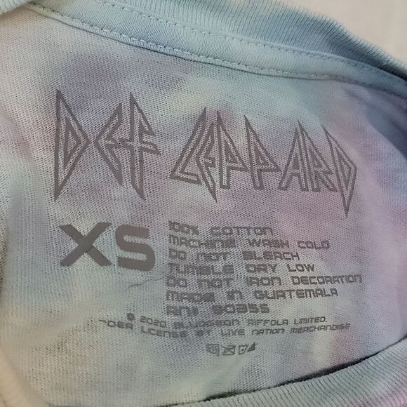 DEF LEPPARD Tie Dye Cotton Band Tee size XS - Picture 4 of 4